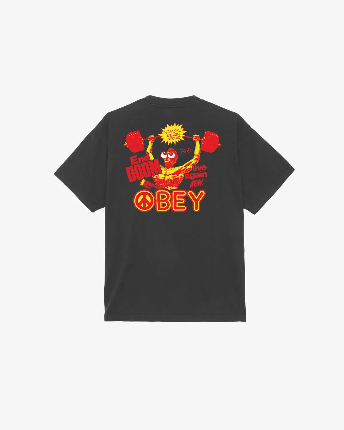 LIVE AGAIN NOW HEAVYWEIGHT T-SHIRT sold by Obey product image thumbnail 3
