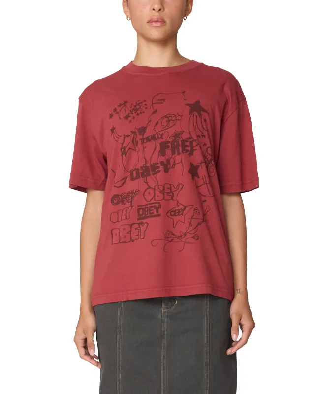 FIREWORK TYPE MICHELLE T-SHIRT sold by Obey