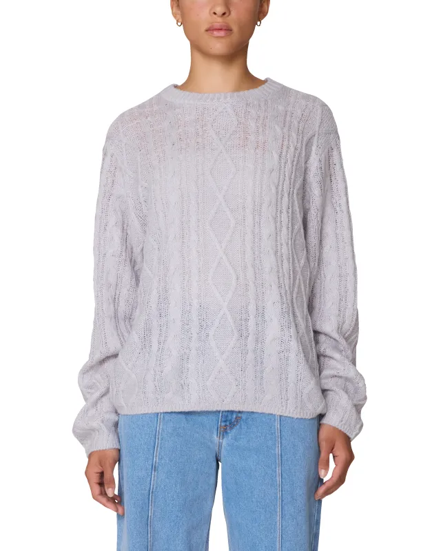 ISABELLA LOOSE CABLE SWEATER sold by Obey