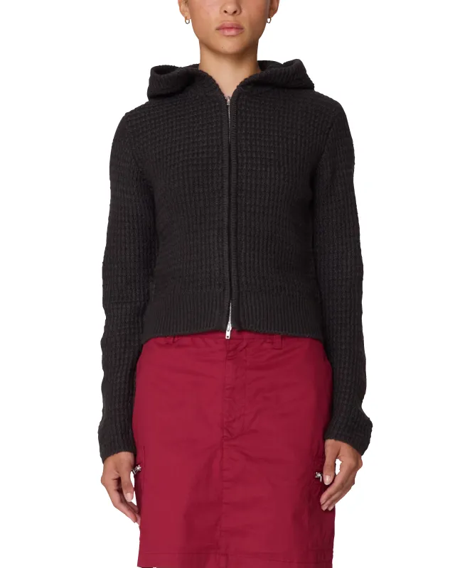 GLENDA HOOD ZIP SWEATER sold by Obey