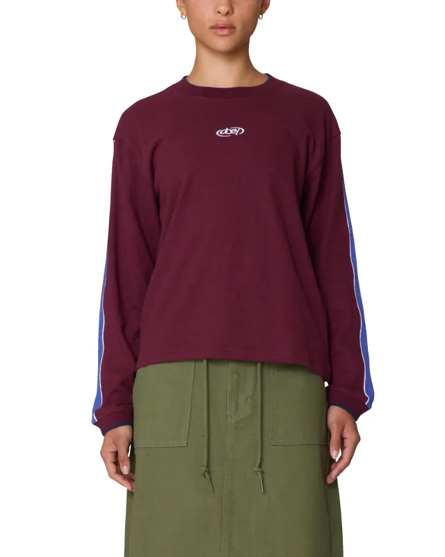 RALLY SLEEVE STRIPE LS TOP sold by Obey