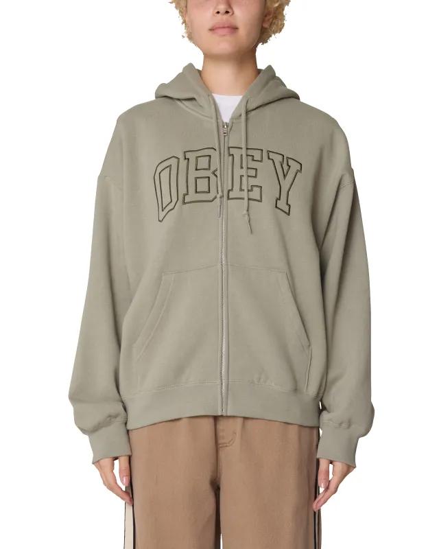 COLLEGIATE BAGGY ZIP HOOD sold by Obey