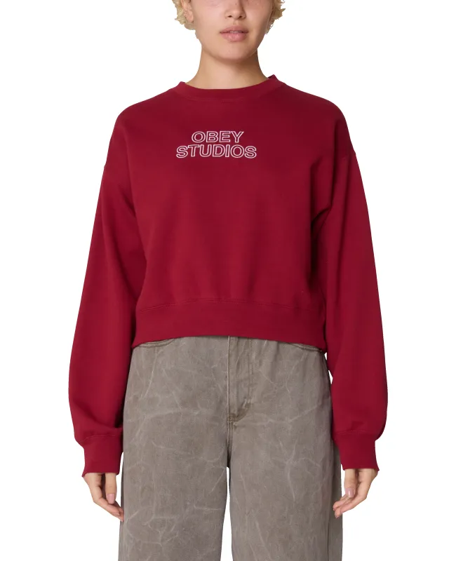STUDIOS CROPPED CREWNECK sold by Obey