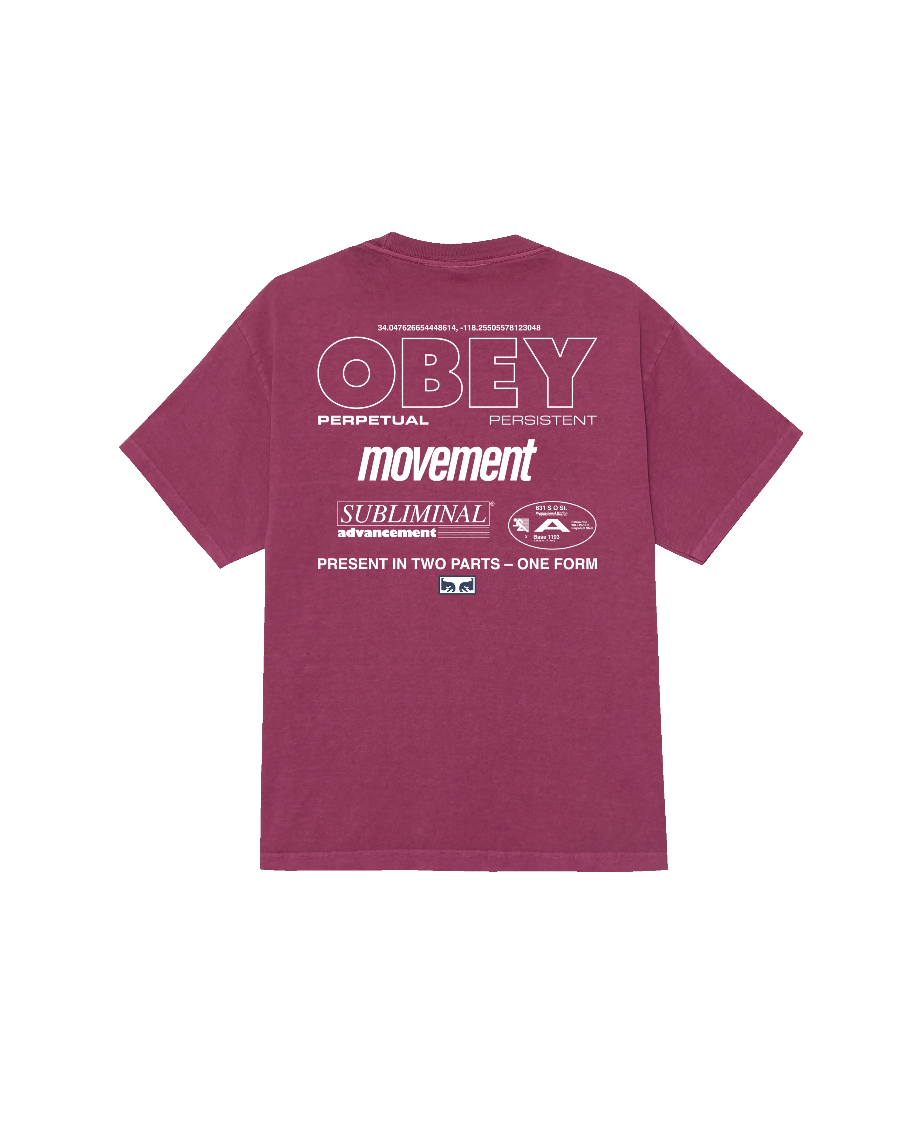 PERSISTENT MOVEMENT PIGMENT T-SHIRT sold by Obey