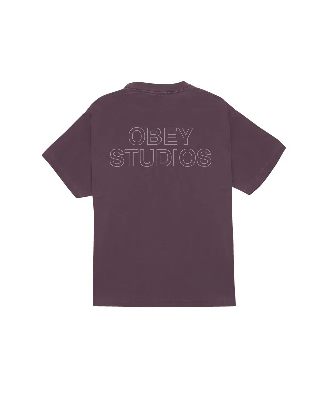 OBEY STUDIOS OUTLINE PIGMENT T-SHIRT sold by Obey