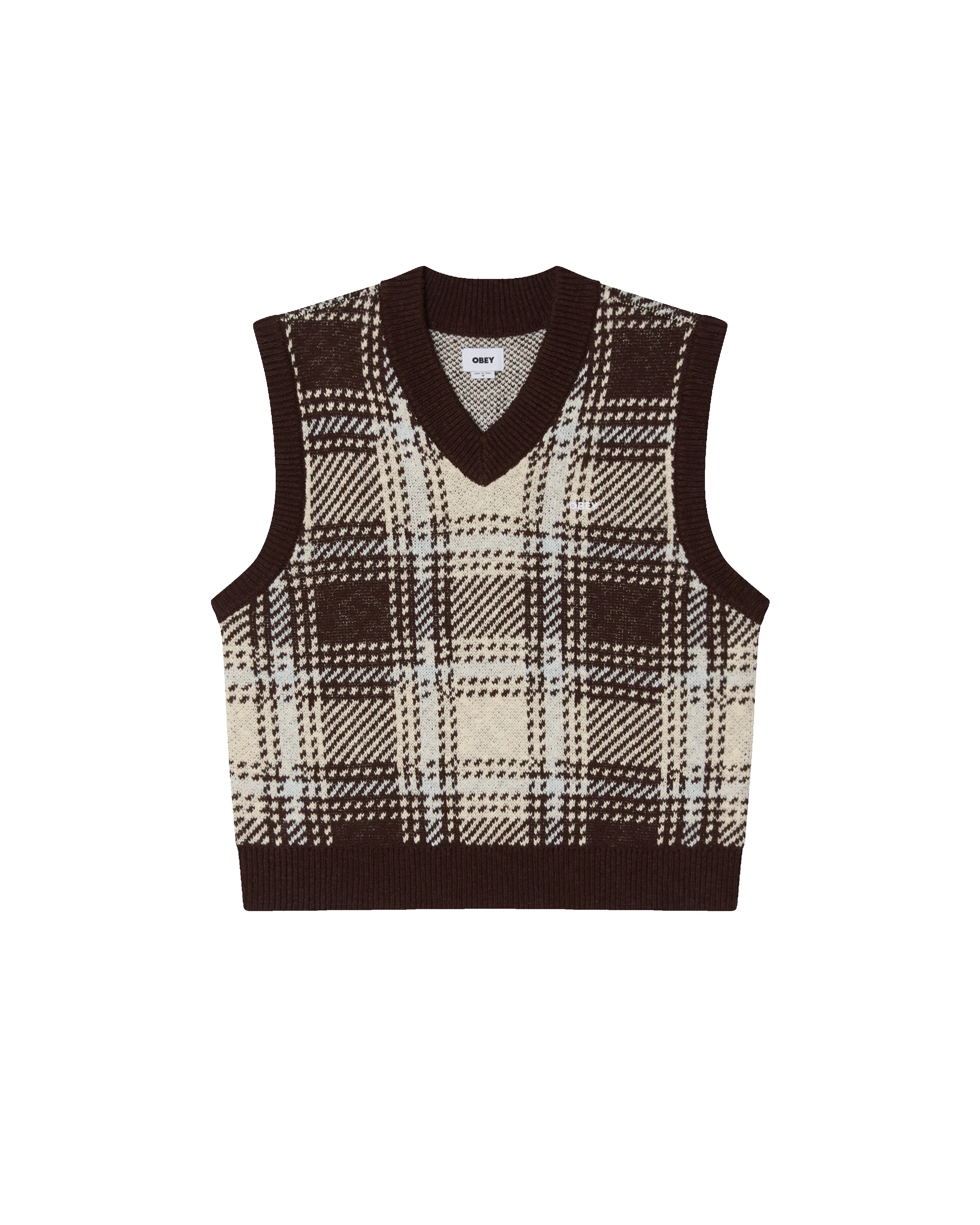 AVON PLAID VEST sold by Obey
