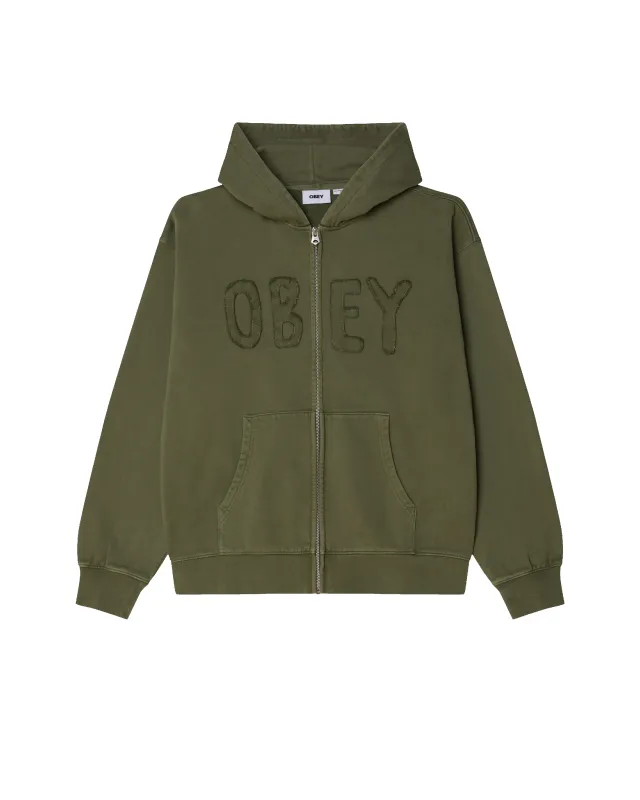 HYBRID FADED ZIP HOOD sold by Obey