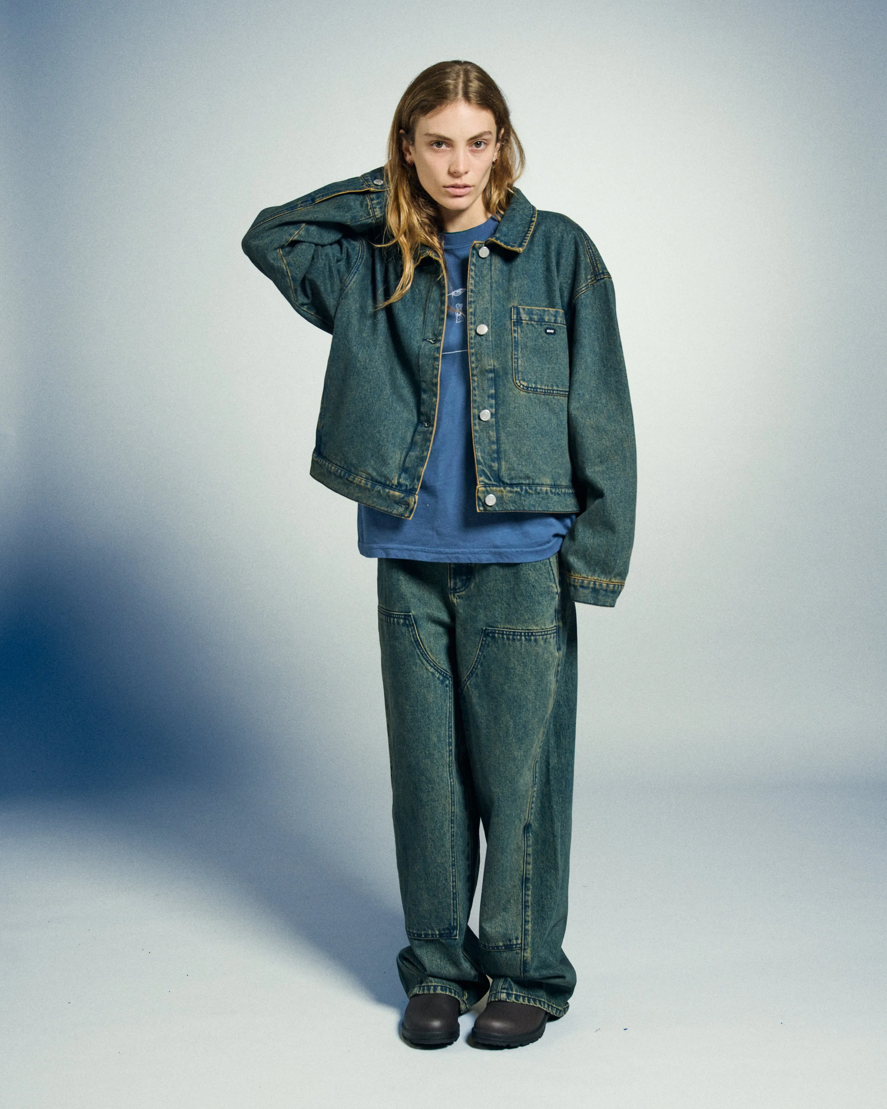 LEAH III BAGGY DBL KNEE DENIM sold by Obey product image thumbnail 4