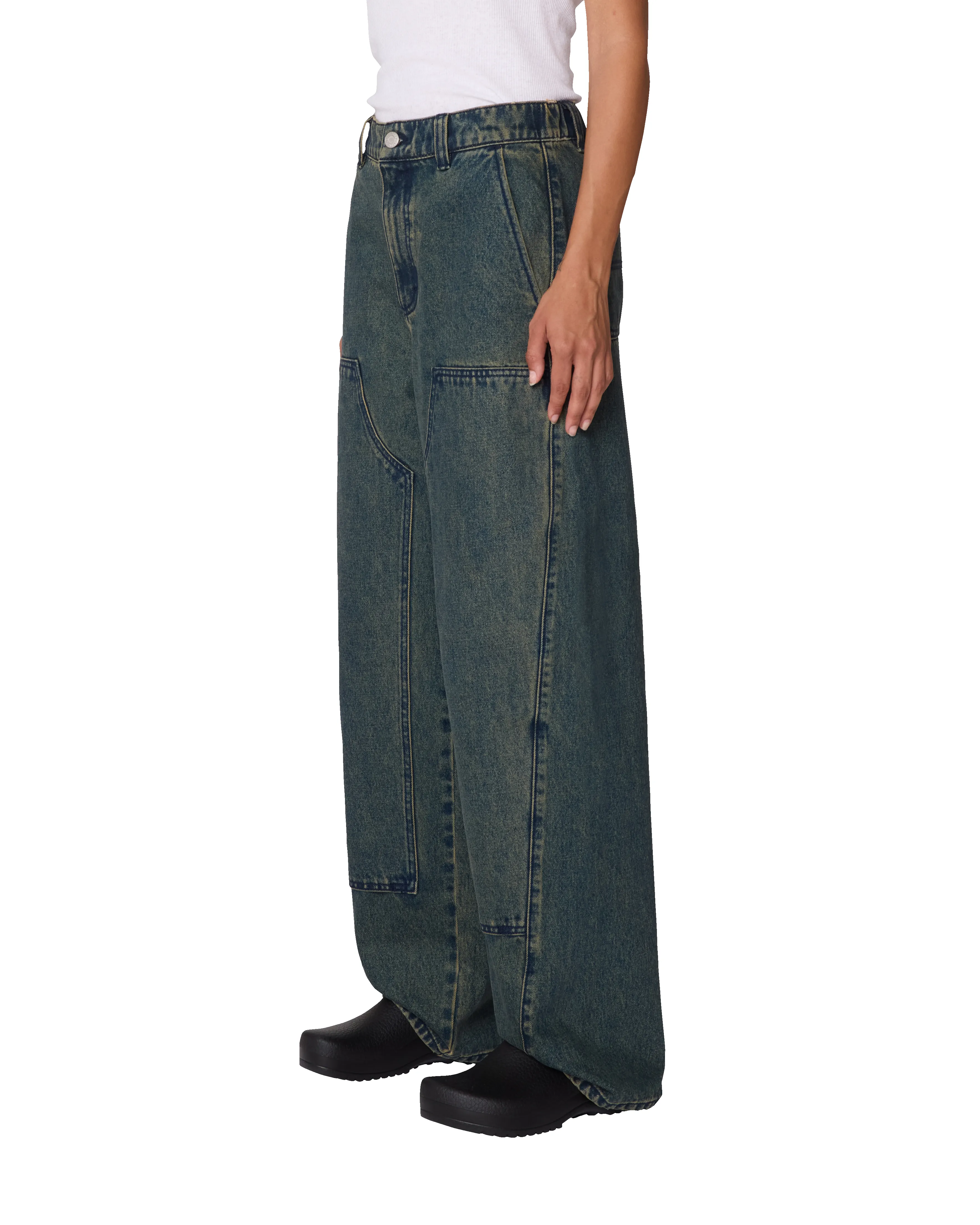 LEAH III BAGGY DBL KNEE DENIM sold by Obey product image thumbnail 2