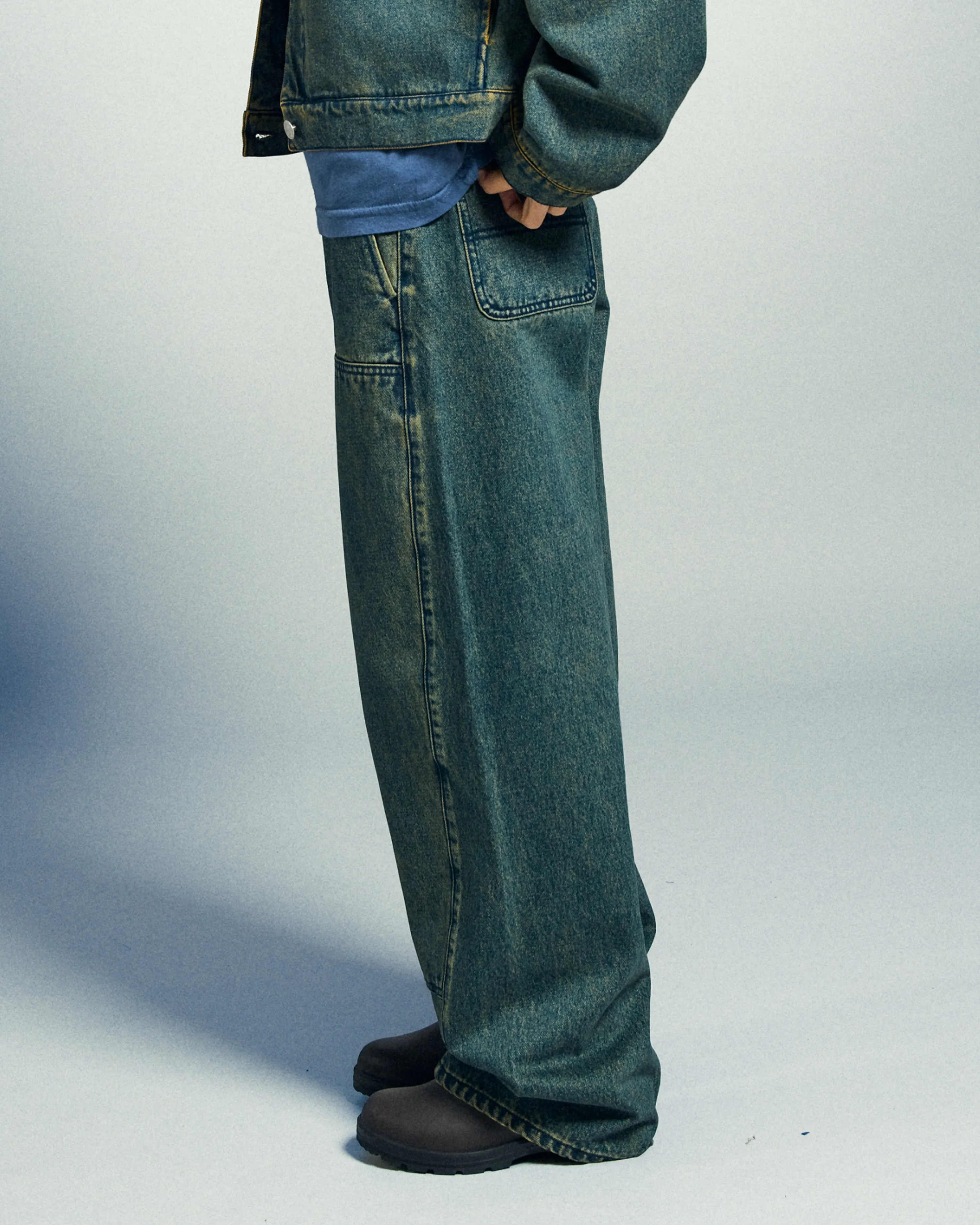 LEAH III BAGGY DBL KNEE DENIM sold by Obey product image thumbnail 5