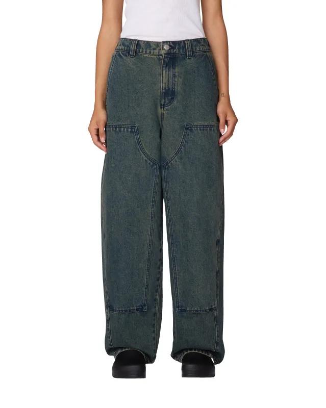 LEAH III BAGGY DBL KNEE DENIM sold by Obey
