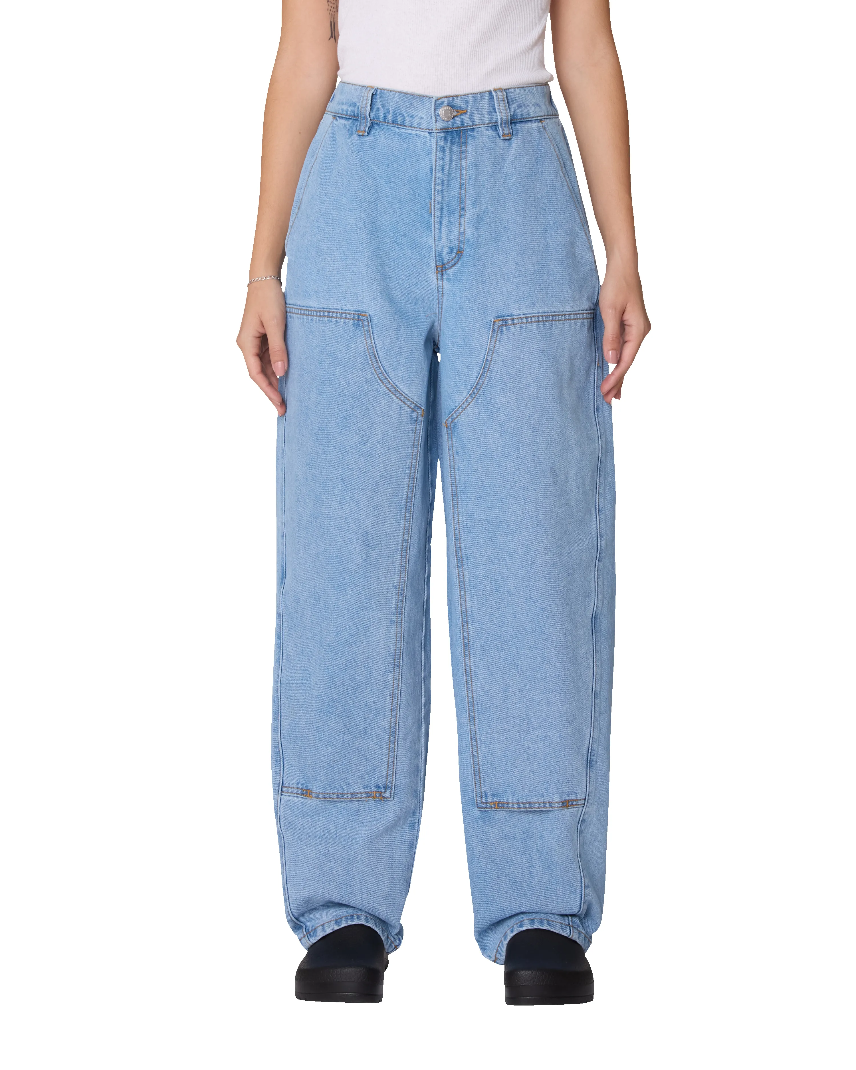 LEAH III BAGGY DBL KNEE DENIM sold by Obey