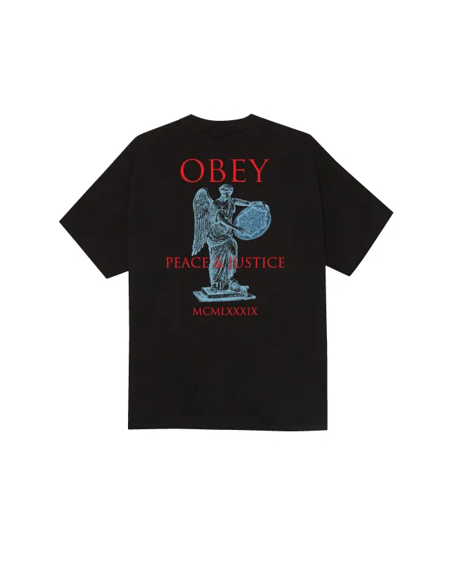 PEACE & JUSTICE STATUE CLASSIC T-SHIRT sold by Obey