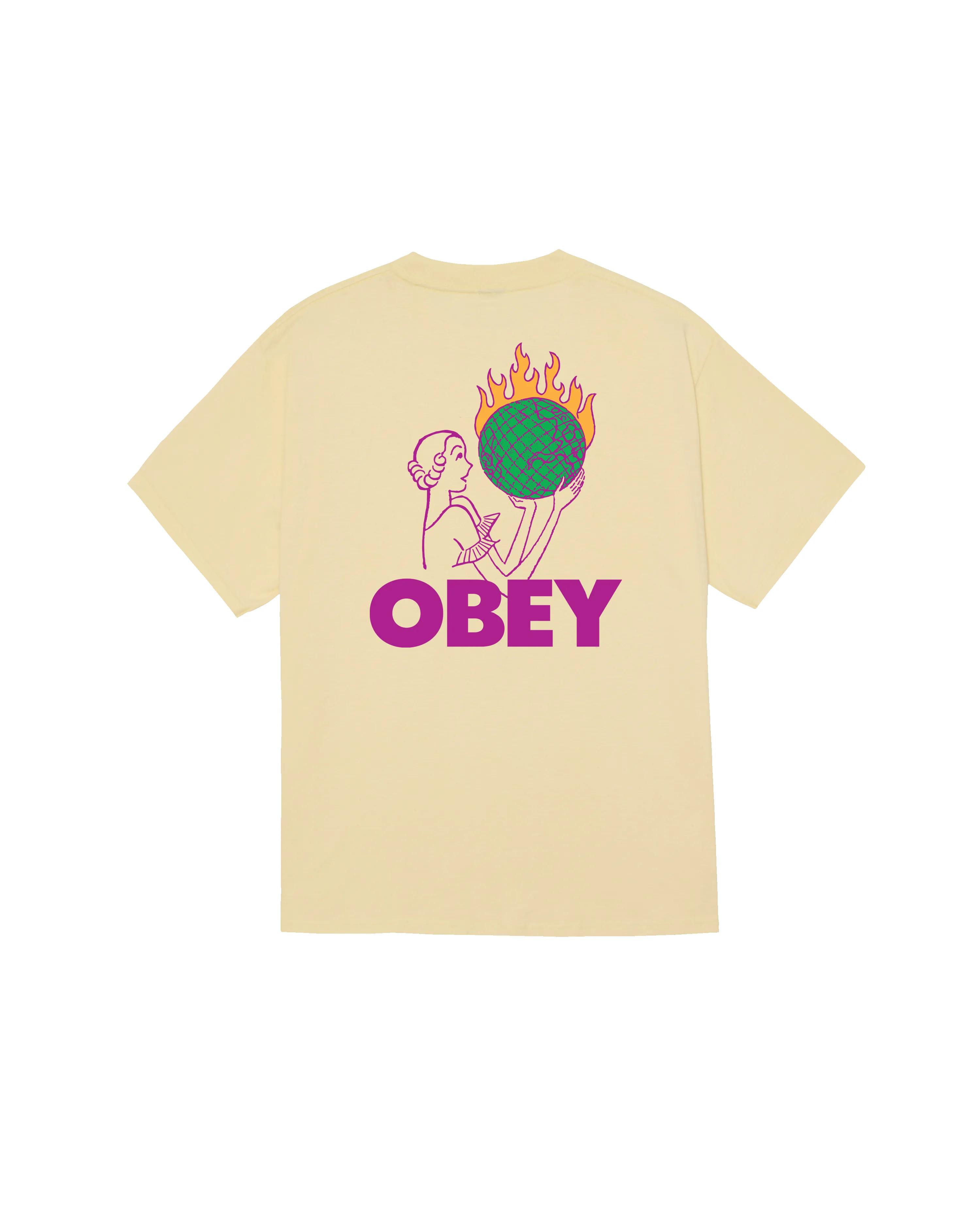 WORLD IN FLAMES CLASSIC T-SHIRT sold by Obey