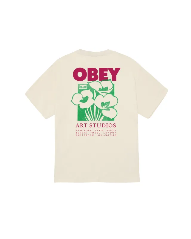 ART STUDIO FLOWERS CLASSIC T-SHIRT sold by Obey
