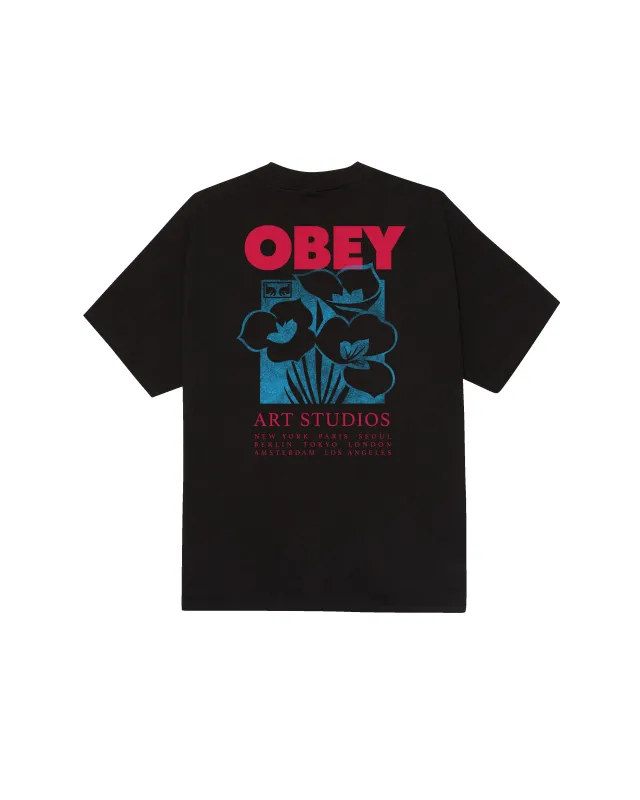 ART STUDIO FLOWERS CLASSIC T-SHIRT sold by Obey