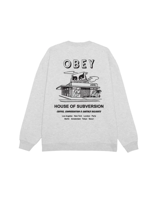 HOUSE OF SUBVERSION PREMIUM CREWNECK sold by Obey