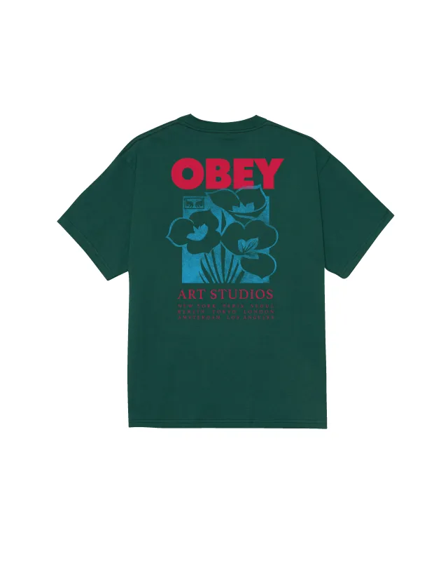 ART STUDIO FLOWERS CLASSIC T-SHIRT sold by Obey