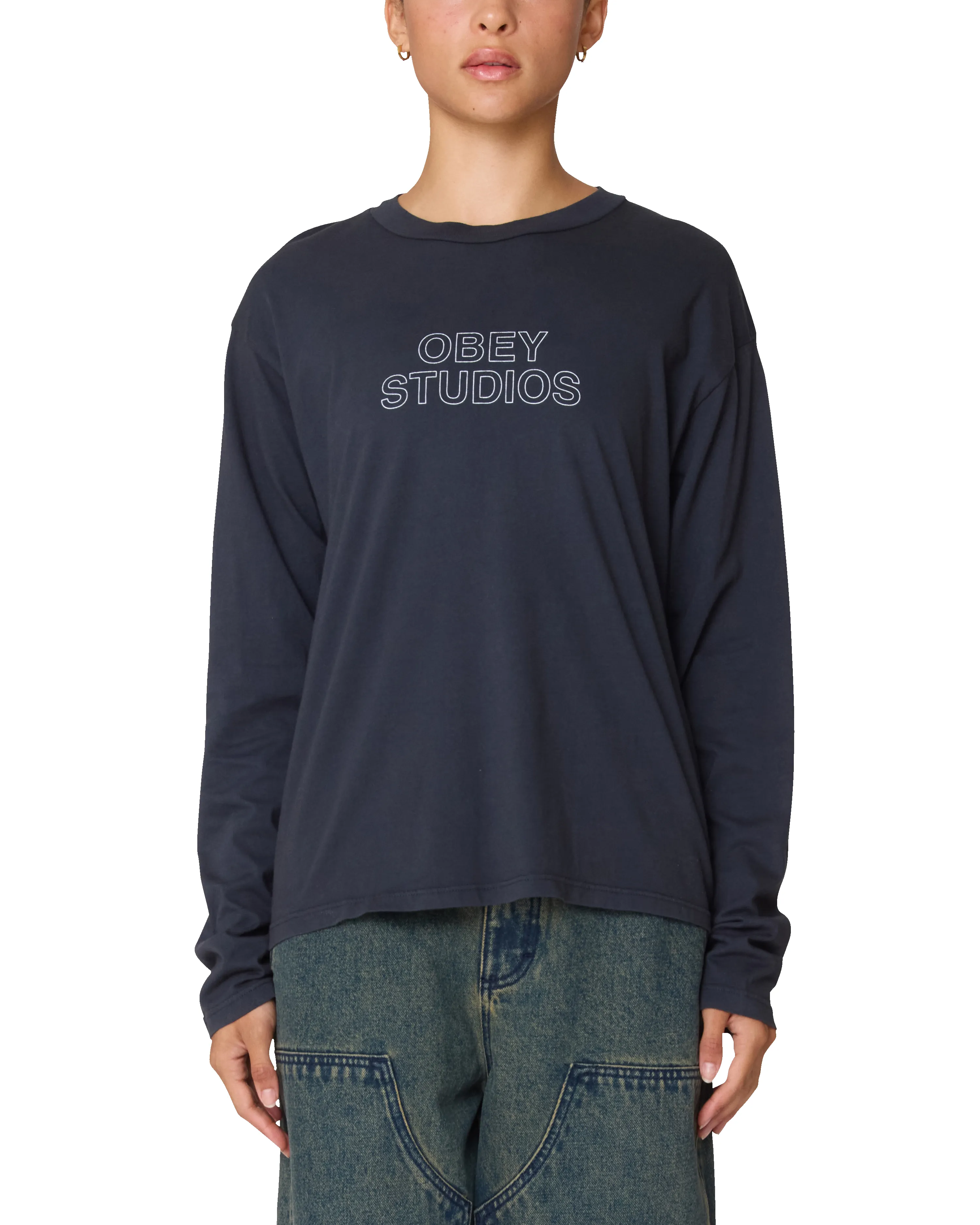 OBEY STUDIOS OUTLINE LS MICHA T-SHIRT sold by Obey