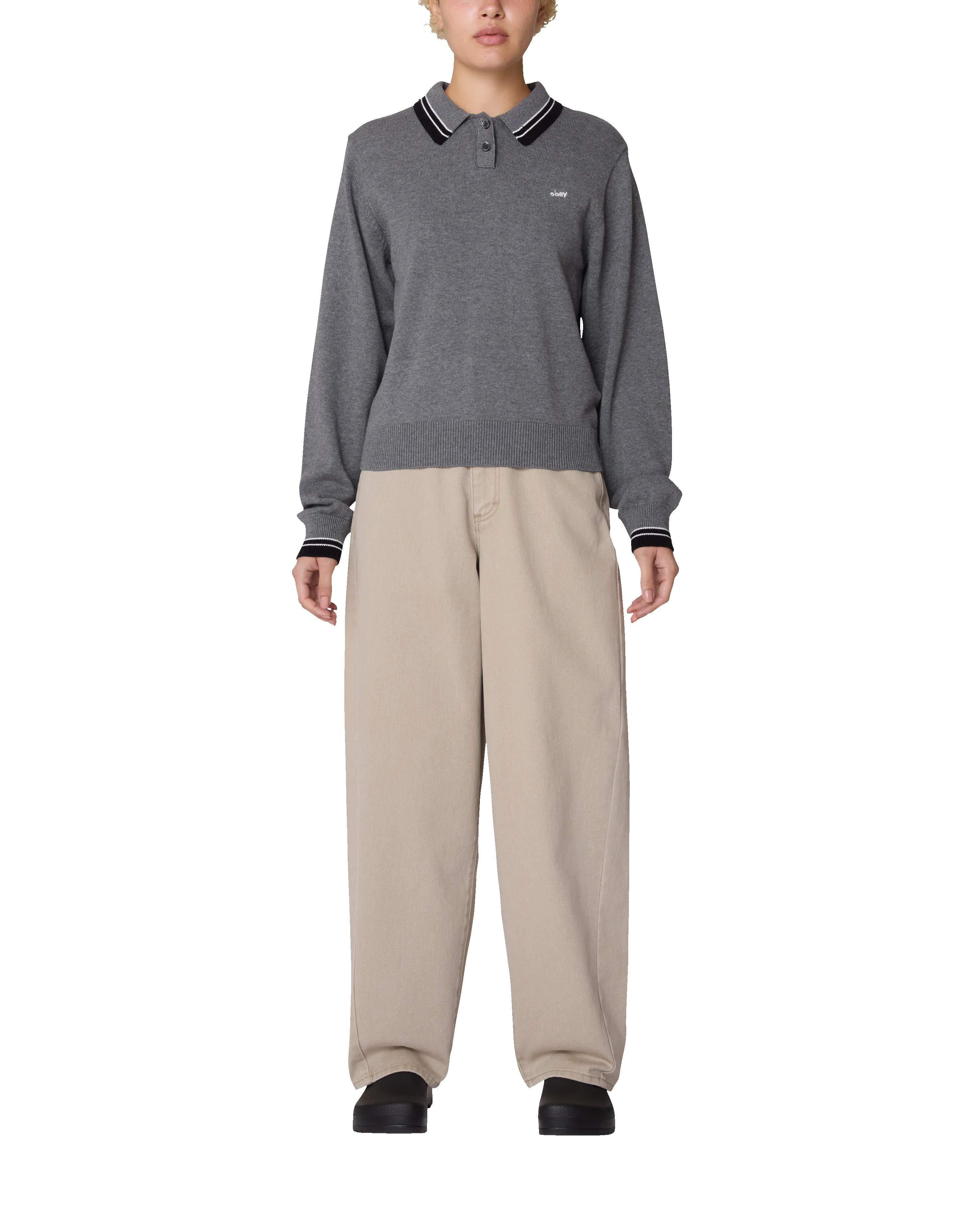 GOALIE POLO SWEATER sold by Obey product image thumbnail 4