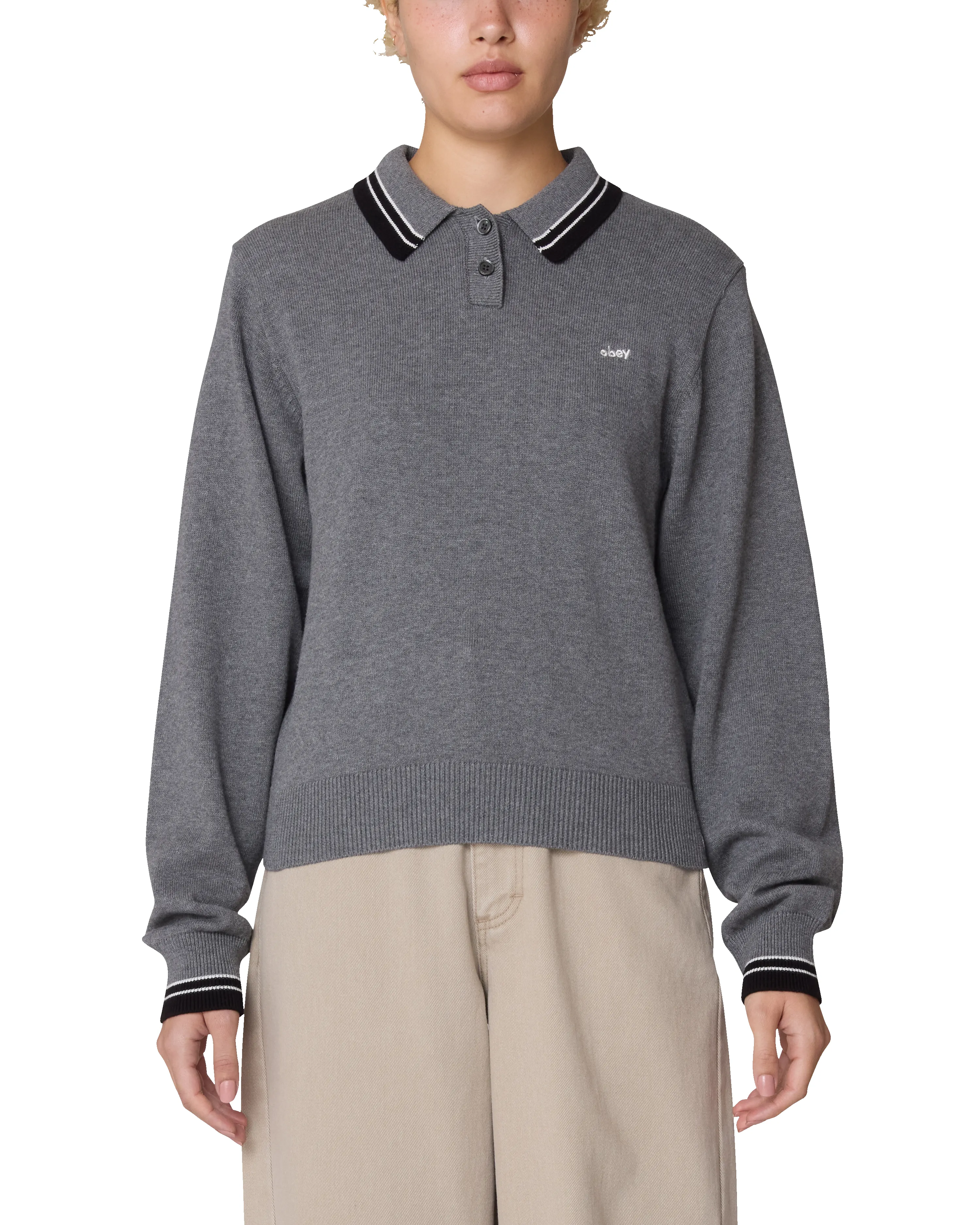 GOALIE POLO SWEATER sold by Obey