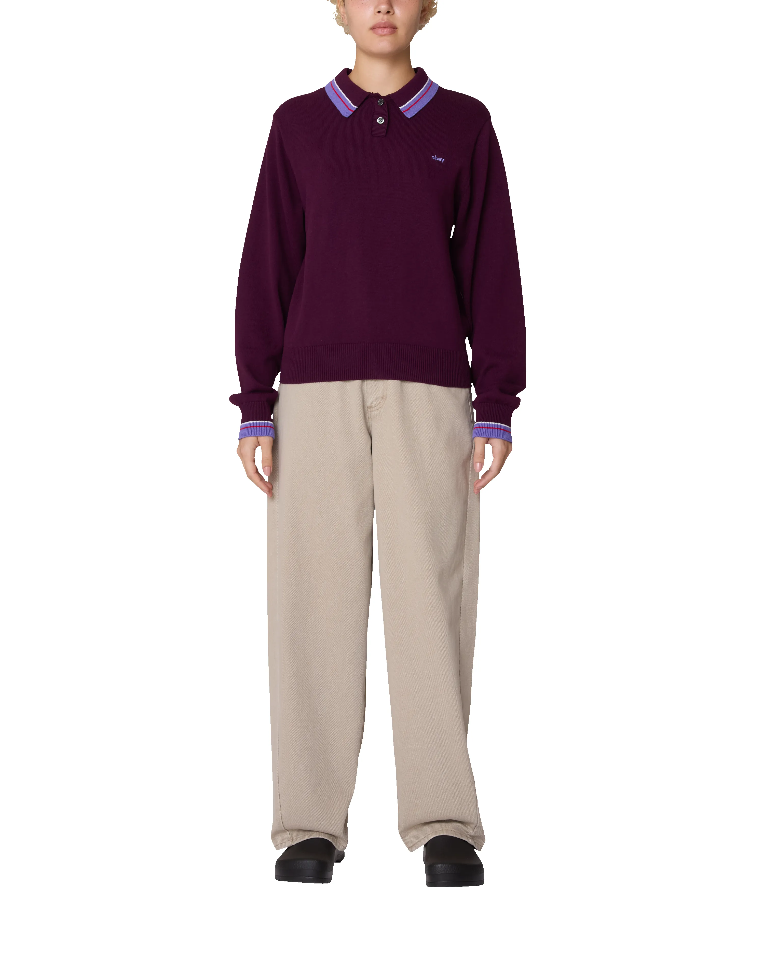 GOALIE POLO SWEATER sold by Obey product image thumbnail 4