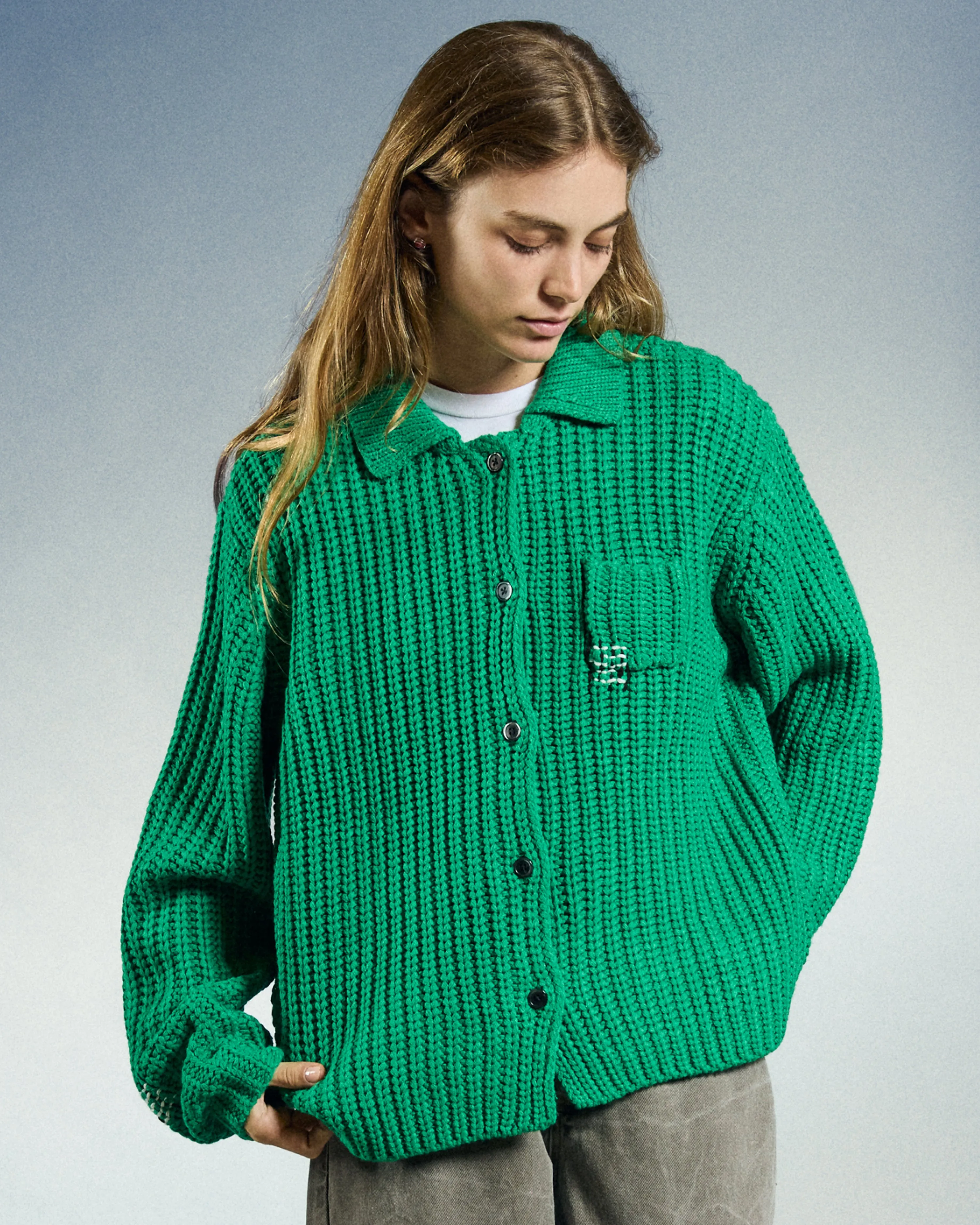 JULIAN BUTTON DOWN SWEATER sold by Obey product image thumbnail 5