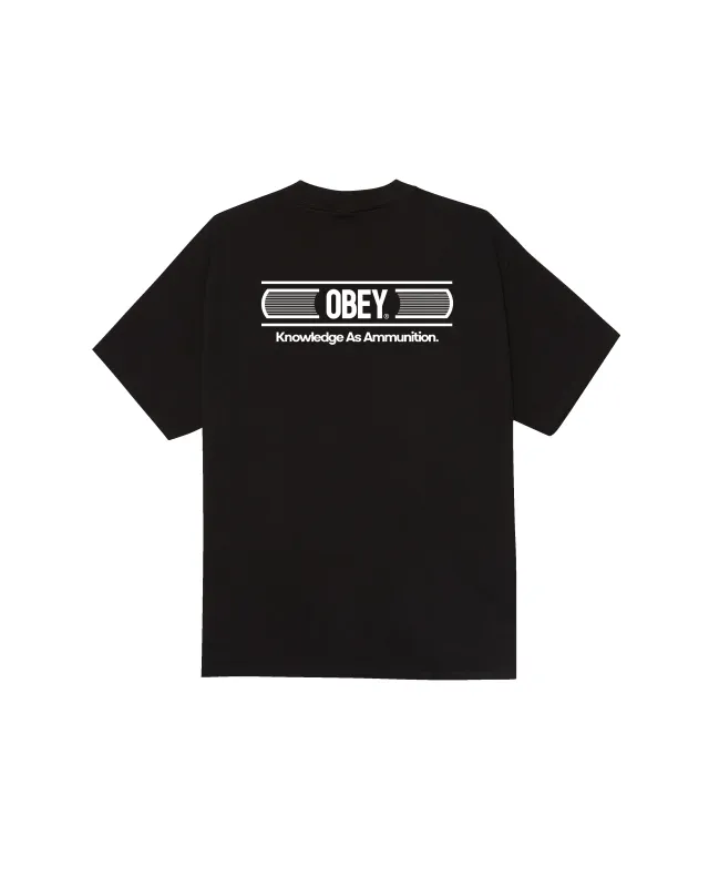 KNOWLEDGE AS AMMUNITION CLASSIC T-SHIRT sold by Obey