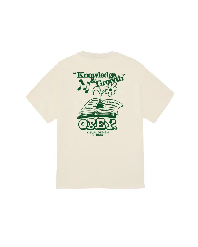 KNOWLEDGE & GROWTH CLASSIC T-SHIRT sold by Obey