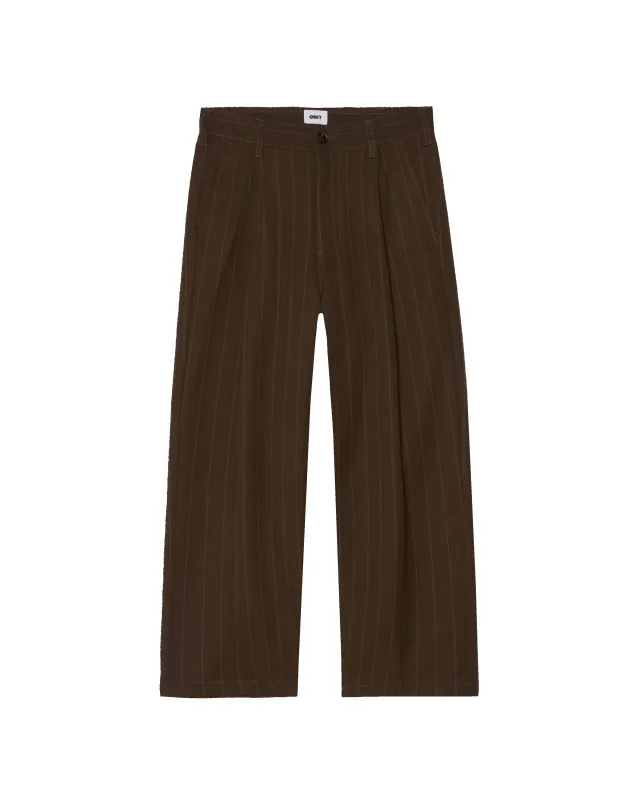 DEAN STRIPE PLEATED PANT sold by Obey