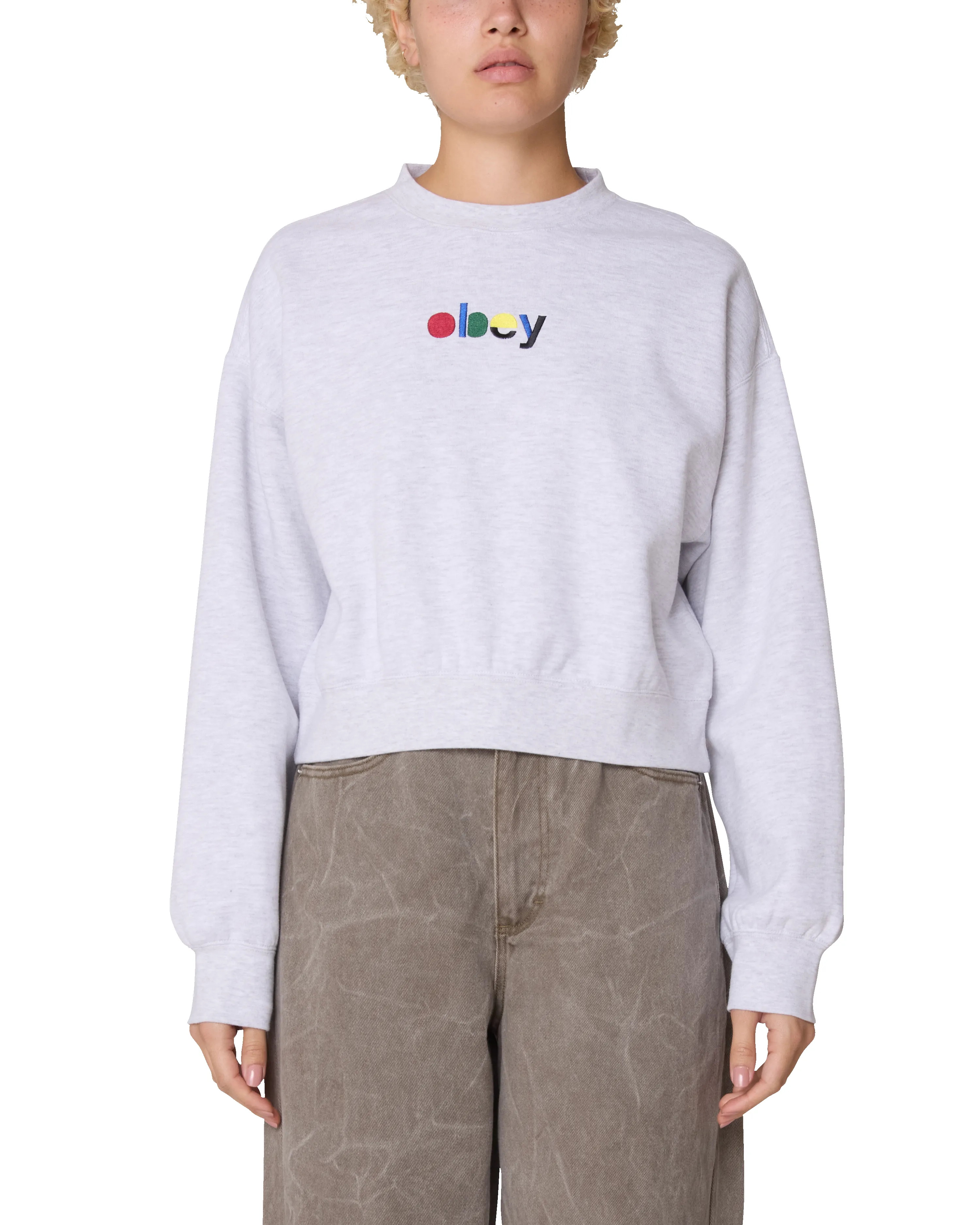BLOCKS CROPPED CREWNECK sold by Obey