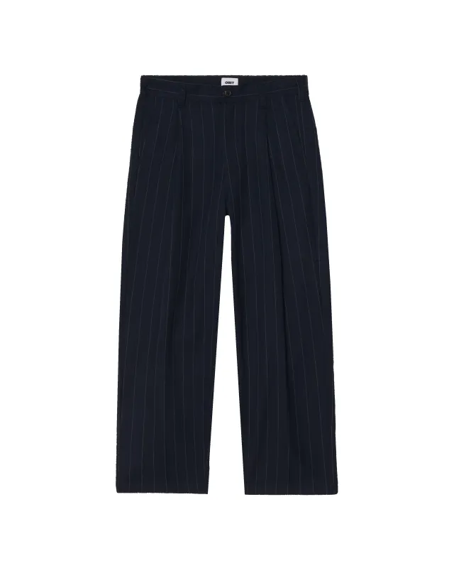 DEAN STRIPE PLEATED PANT sold by Obey