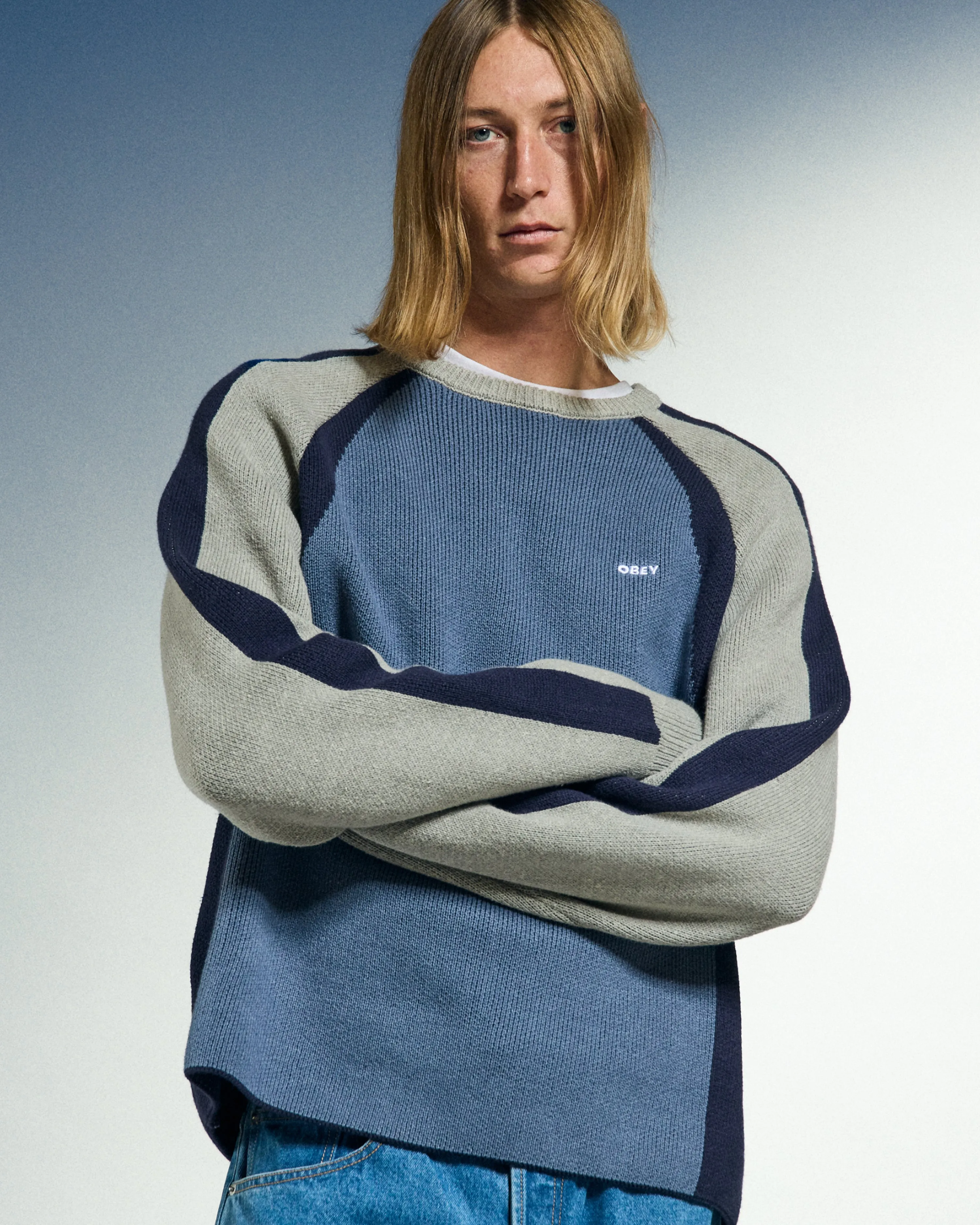 RAGLAN CREW NECK SWEATER sold by Obey product image thumbnail 5