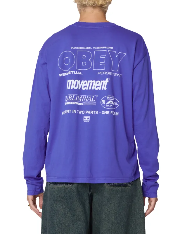 PERPETUAL MOVEMENT LS MICHA T-SHIRT sold by Obey