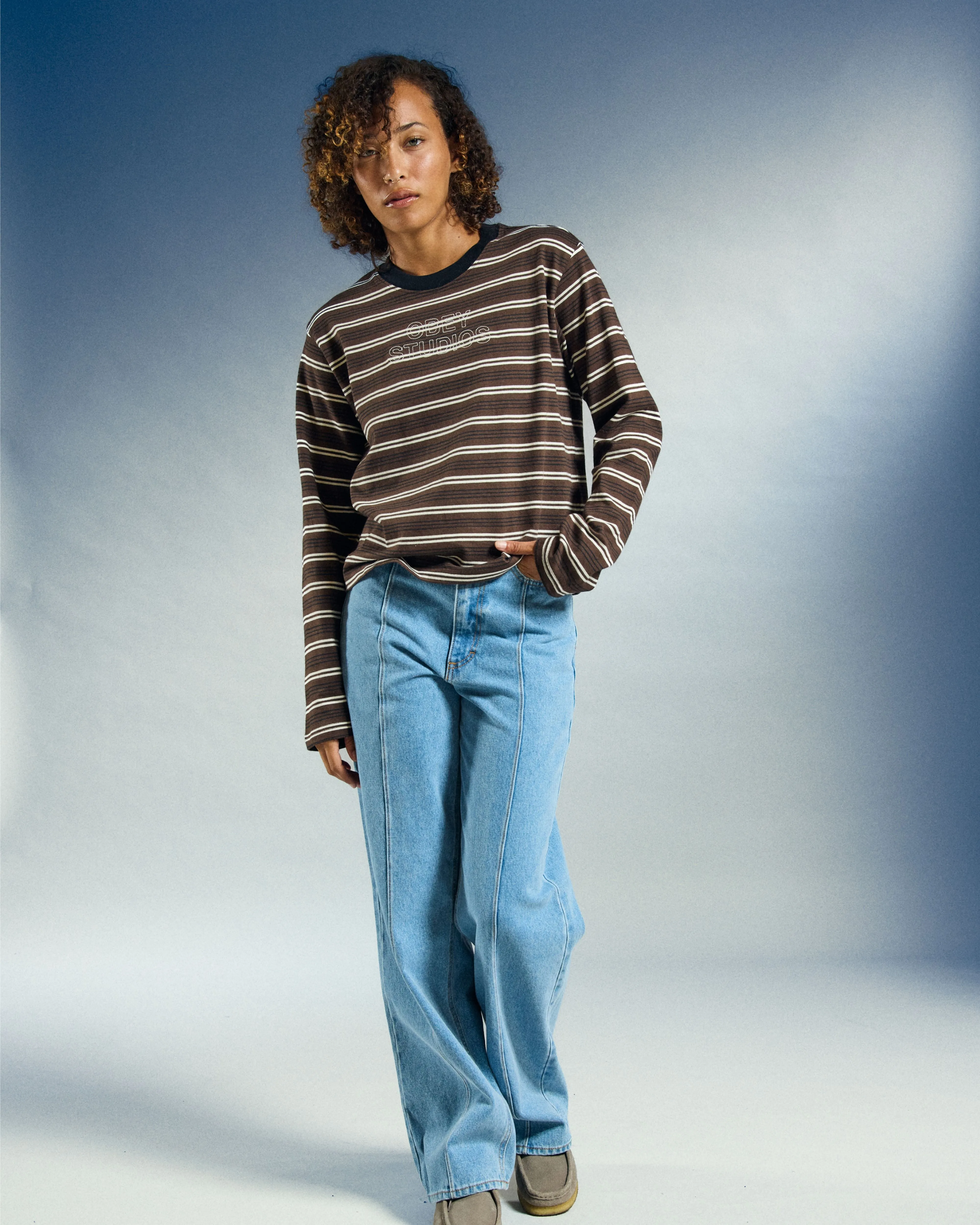 LOUIE STRIPE LS TOP sold by Obey product image thumbnail 5