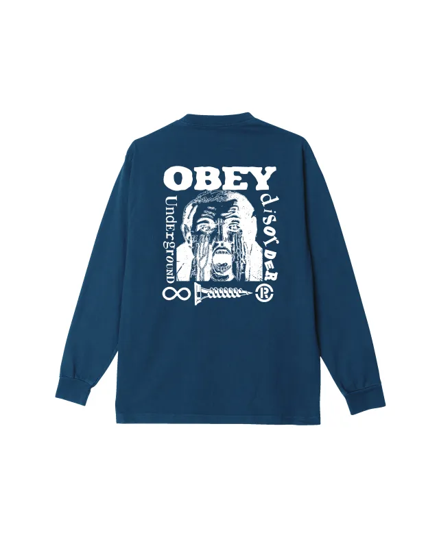 UNDERGROUND DISORDER PIGMENT LS T-SHIRT sold by Obey