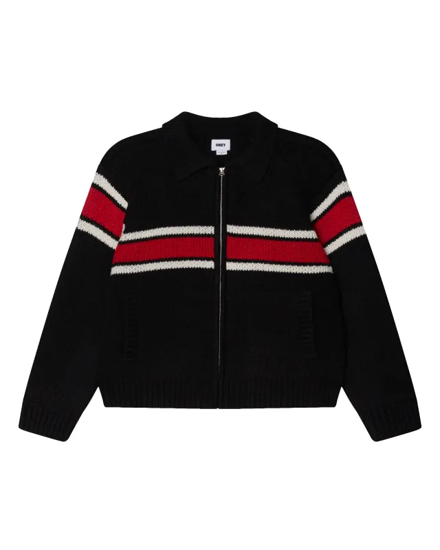 BERNARD ZIP UP SWEATER sold by Obey