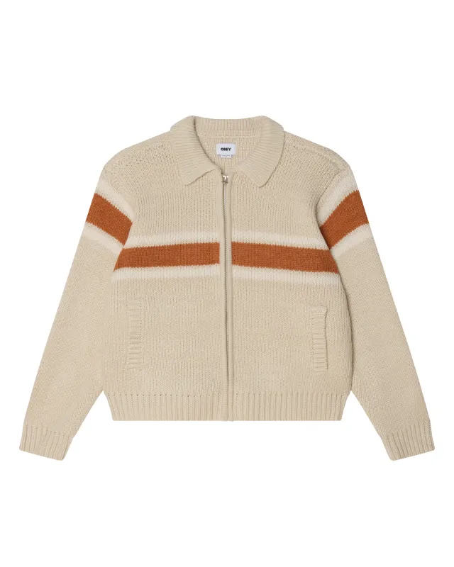 BERNARD ZIP UP SWEATER sold by Obey