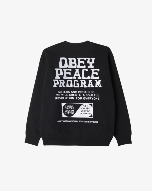 PEACE PROGRAM CREWNECK sold by Obey