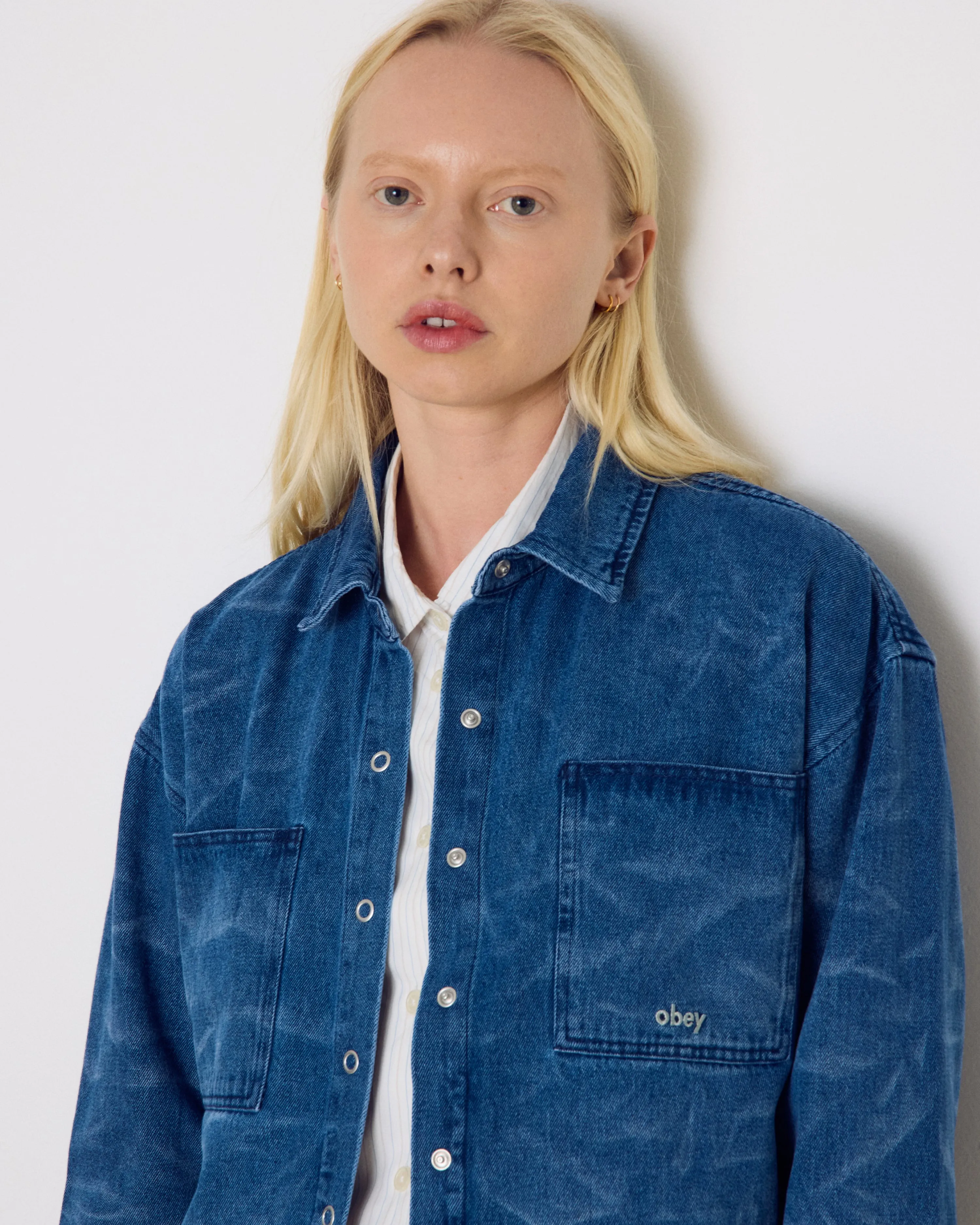 TRINITY WRINKLE DENIM SHIRT sold by Obey product image thumbnail 5