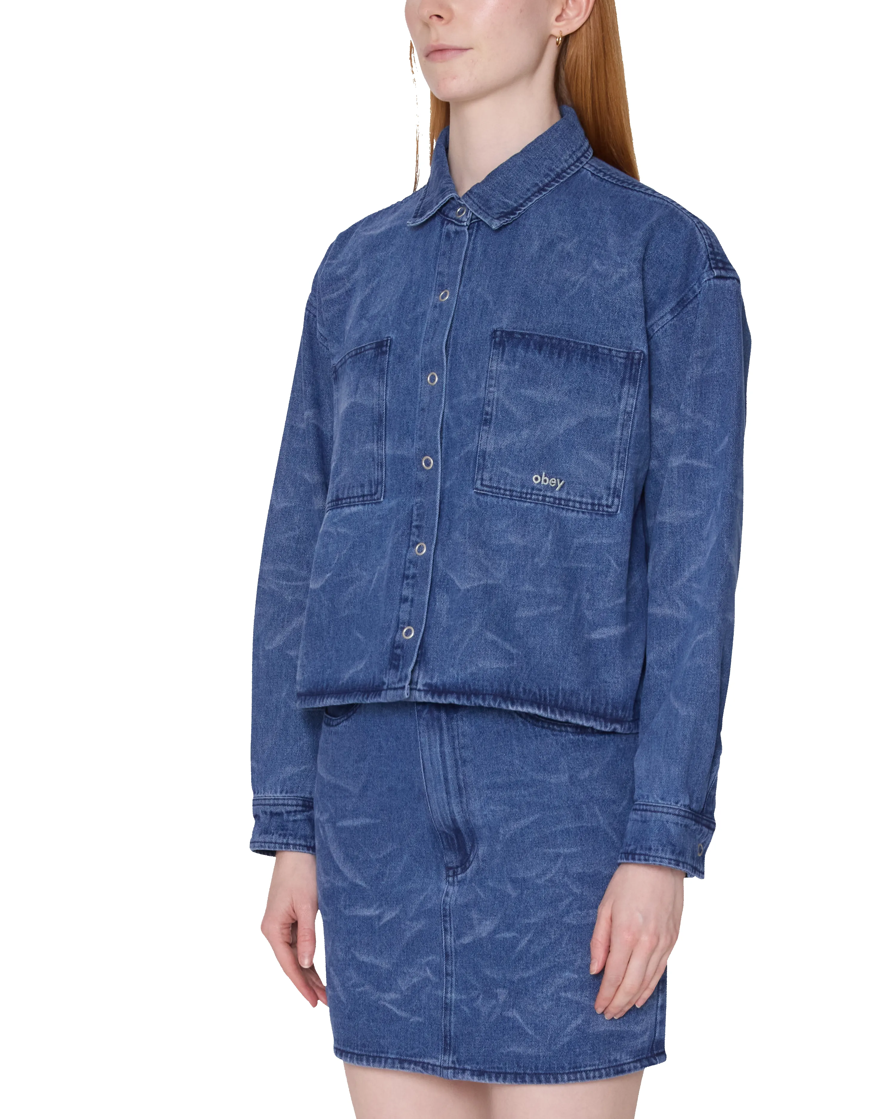 TRINITY WRINKLE DENIM SHIRT sold by Obey product image thumbnail 2
