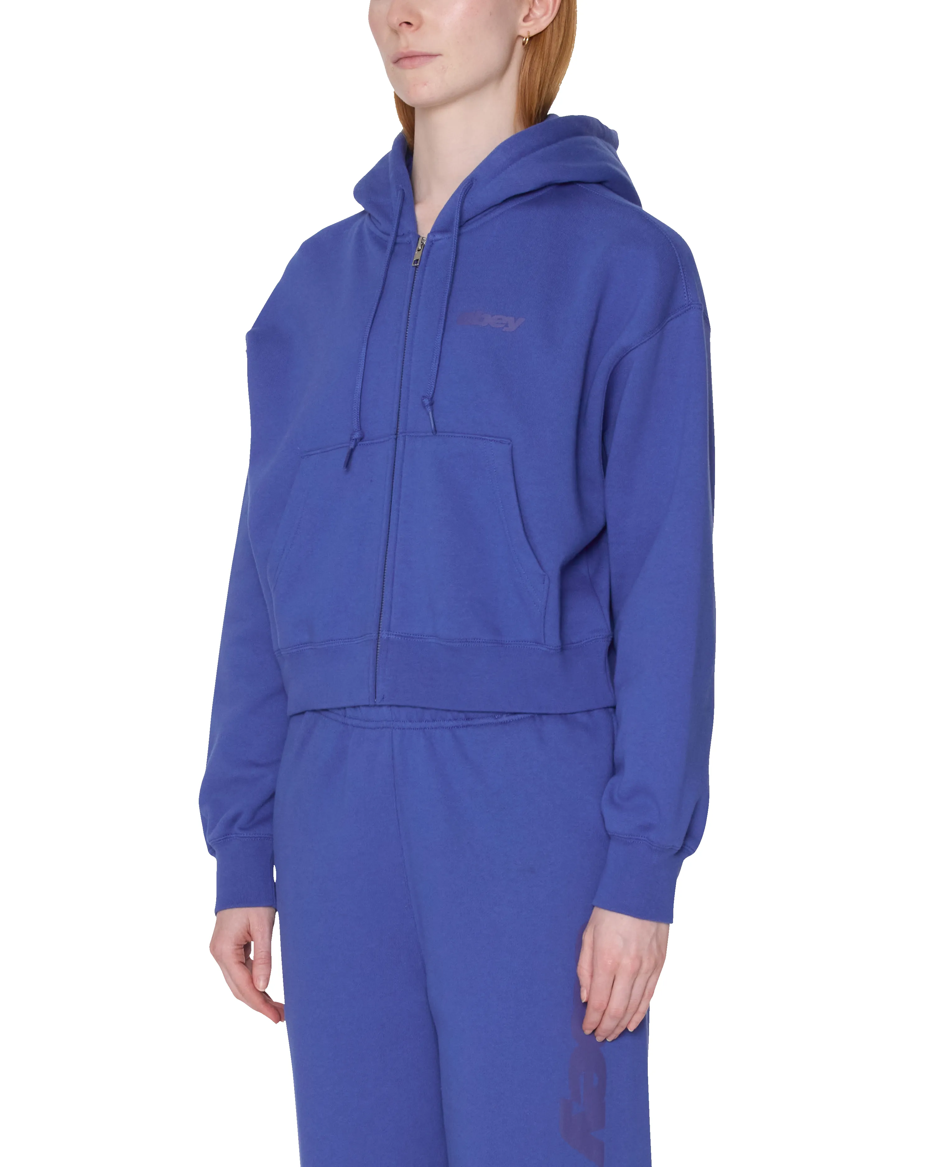 LEAGUE CROPPED ZIP HOOD sold by Obey product image thumbnail 2