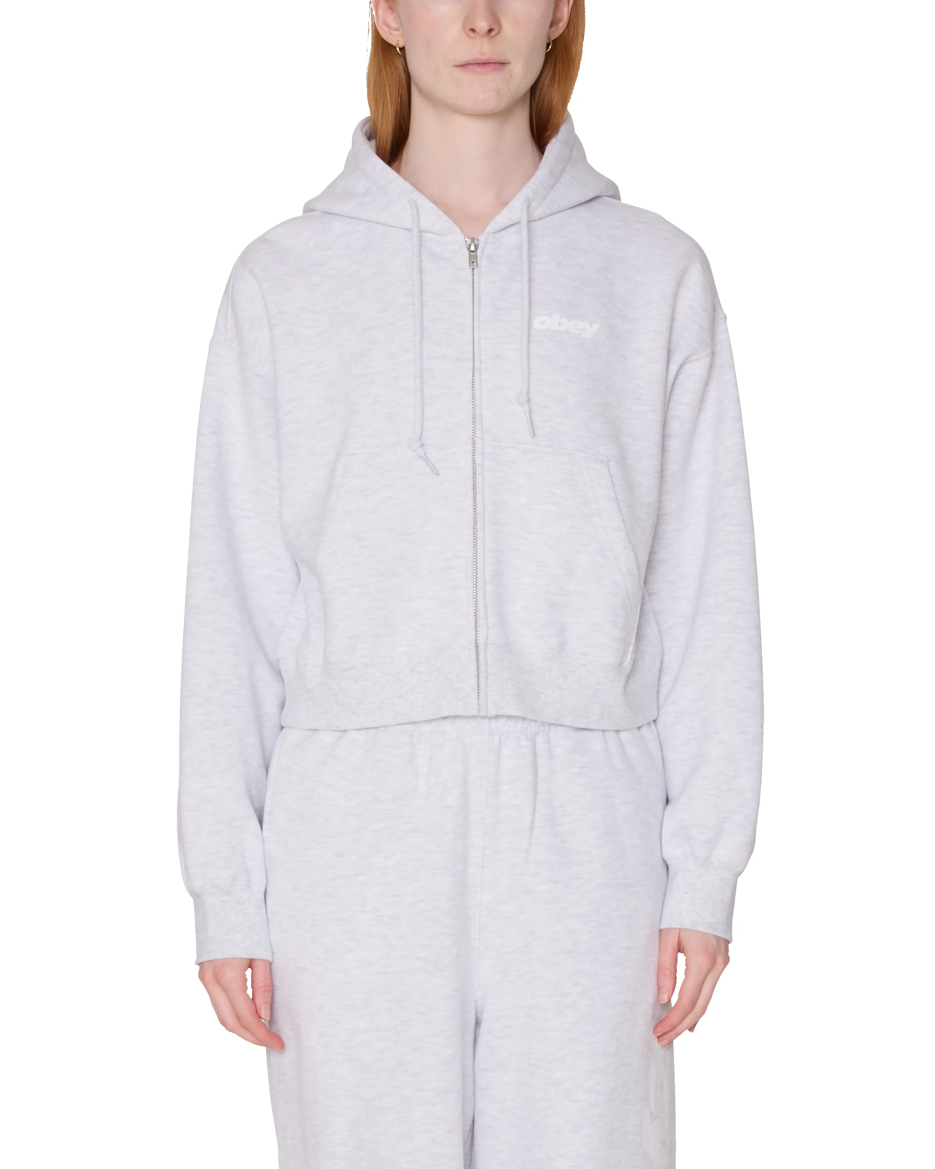 LEAGUE CROPPED ZIP HOOD sold by Obey