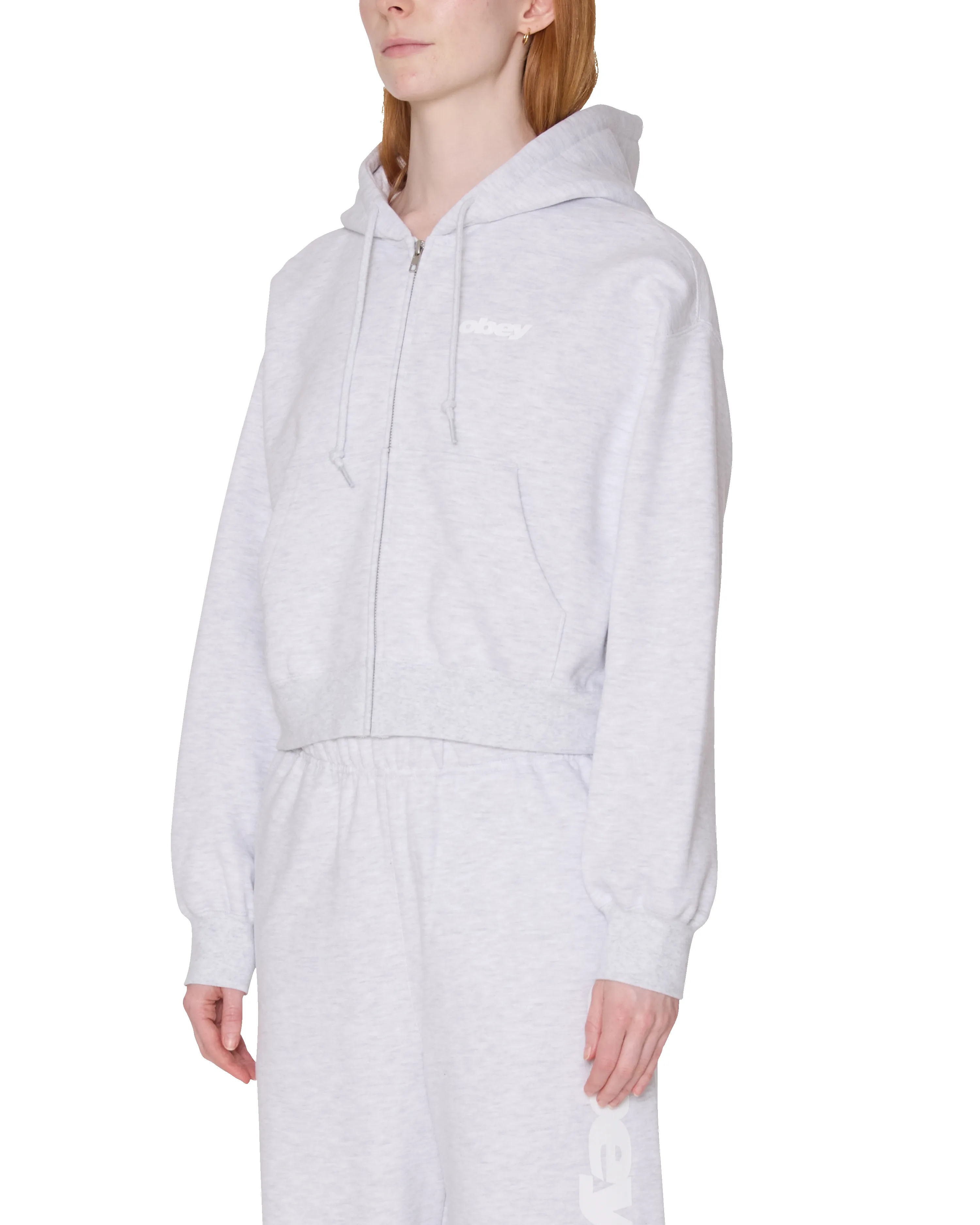LEAGUE CROPPED ZIP HOOD sold by Obey product image thumbnail 2