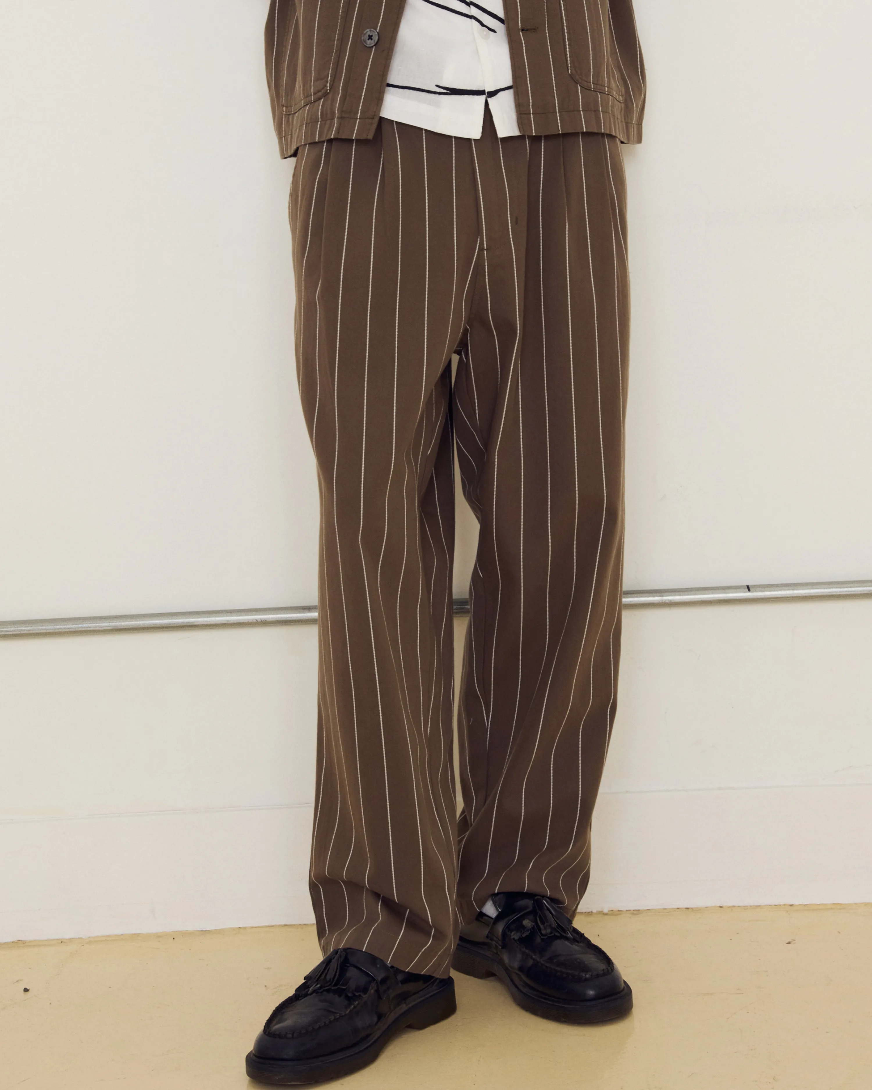 FOSTER PLEATED STRIPE PANT sold by Obey product image thumbnail 4