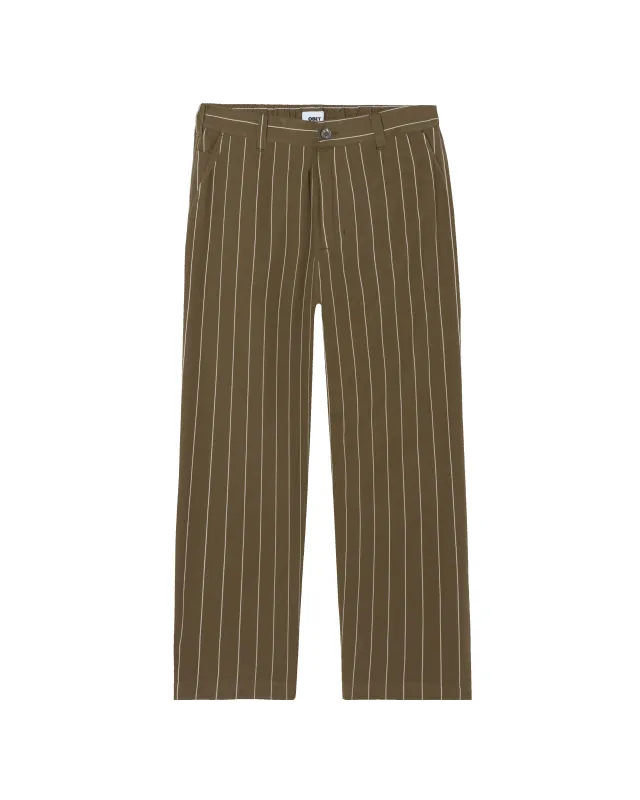 FOSTER PLEATED STRIPE PANT sold by Obey
