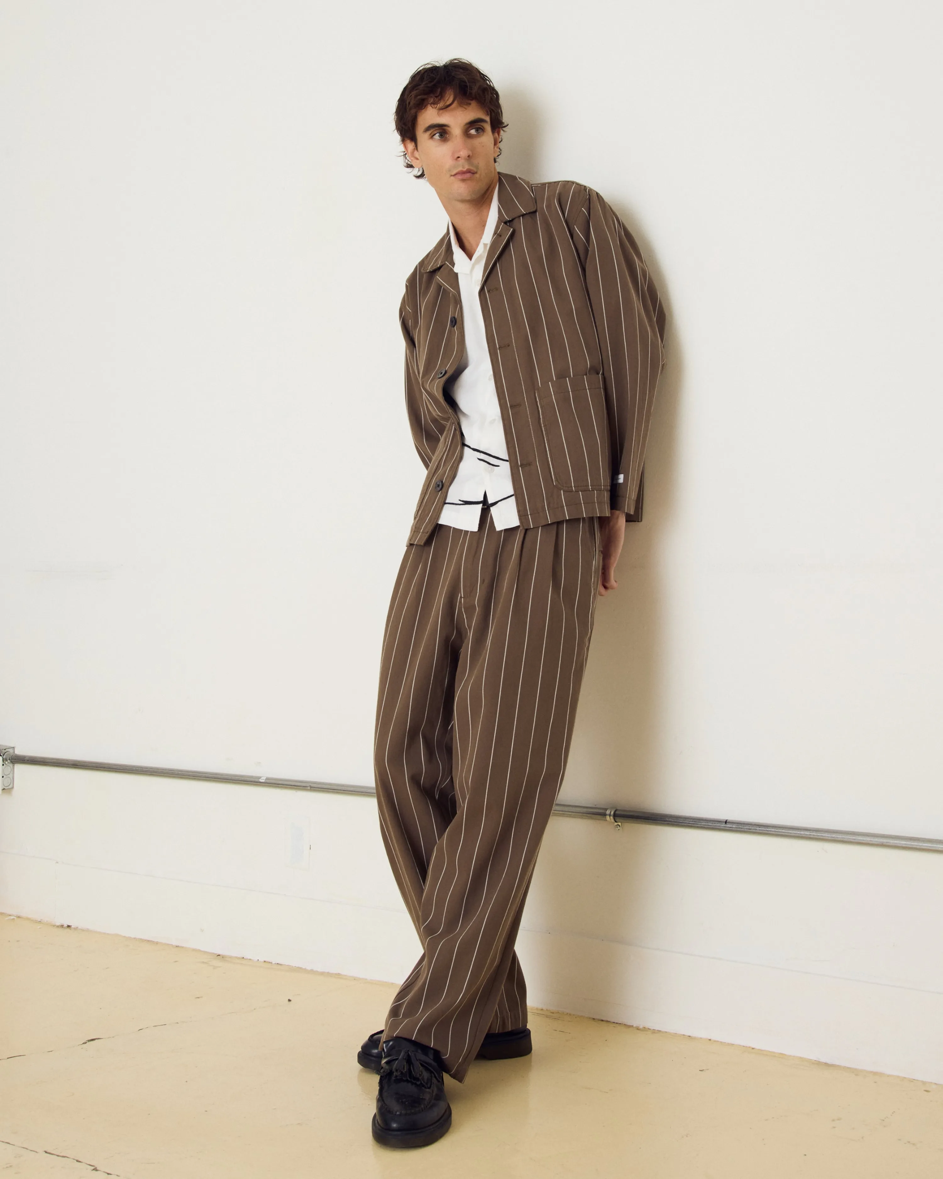 FOSTER PLEATED STRIPE PANT sold by Obey product image thumbnail 3