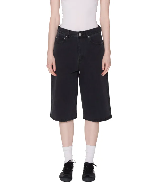 KARINA LONG DENIM SHORT sold by Obey