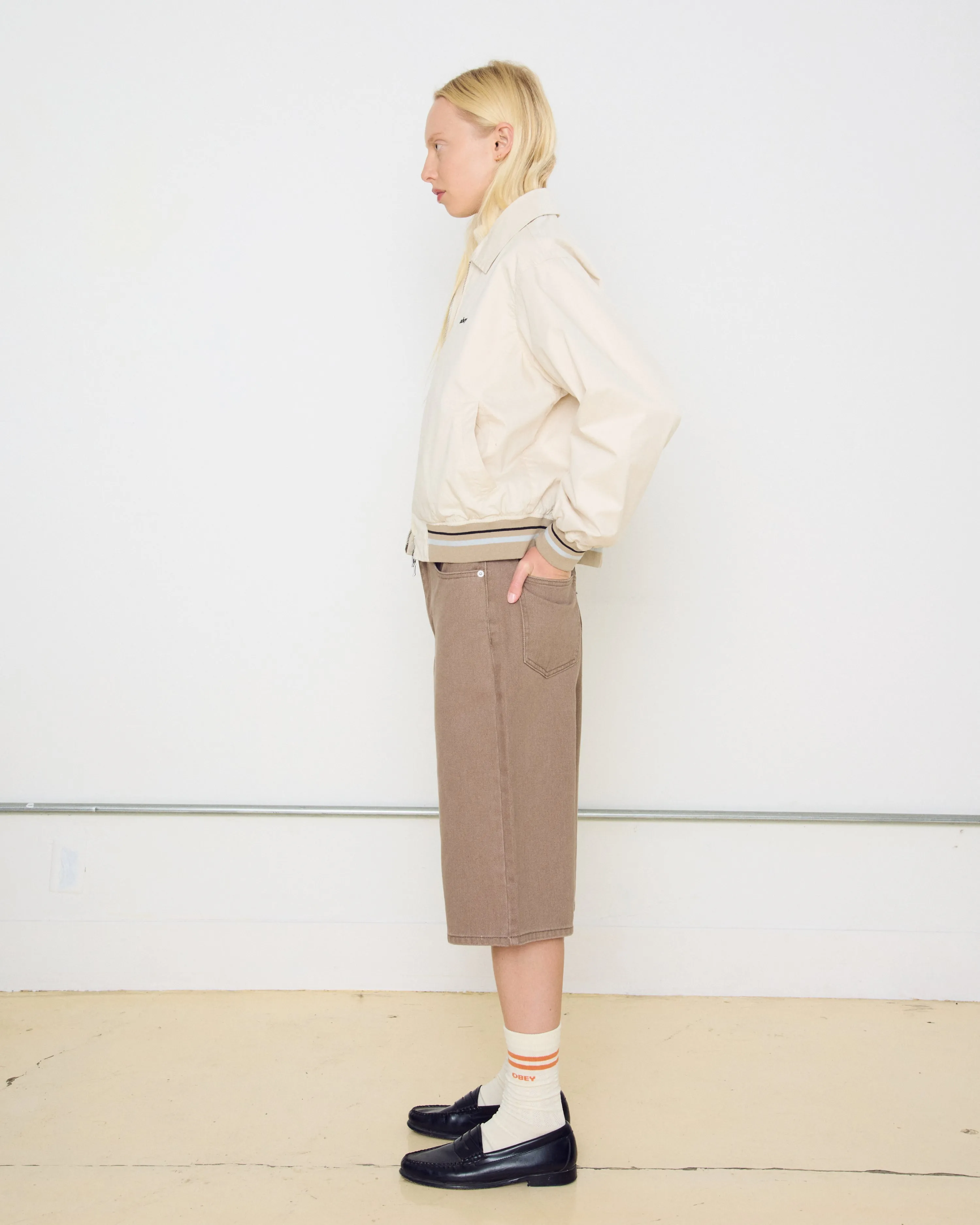 KARINA LONG DENIM SHORT sold by Obey product image thumbnail 5