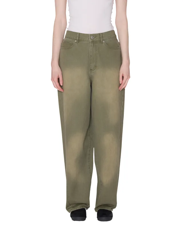 LEAH III BAGGY DENIM BLUR WASH sold by Obey